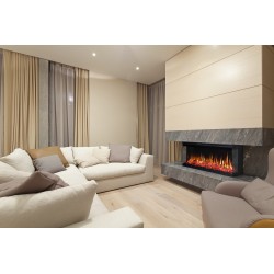 Unique 165 cm, chimenea eléctrica empotrada y de pared AFLAMO