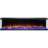 UNIQUE NH 140 cm, Chimenea eléctrica empotrable o de pared, SIN CALEFACCIÓN AFLAMO