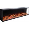 UNIQUE NH 160 cm, Chimenea eléctrica empotrable o de pared, SIN CALEFACCIÓN AFLAMO