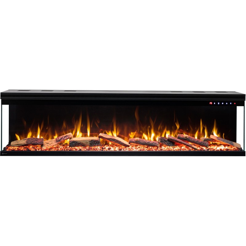 Unique 183 cm, chimenea eléctrica empotrada y de pared AFLAMO