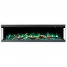 Unique PRO 80 cm, chimenea eléctrica empotrada y de pared AFLAMO