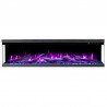 Unique PRO 160 cm, chimenea eléctrica empotrada y de pared AFLAMO
