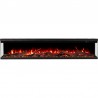 Unique PRO 180 cm, chimenea eléctrica empotrada y de pared AFLAMO