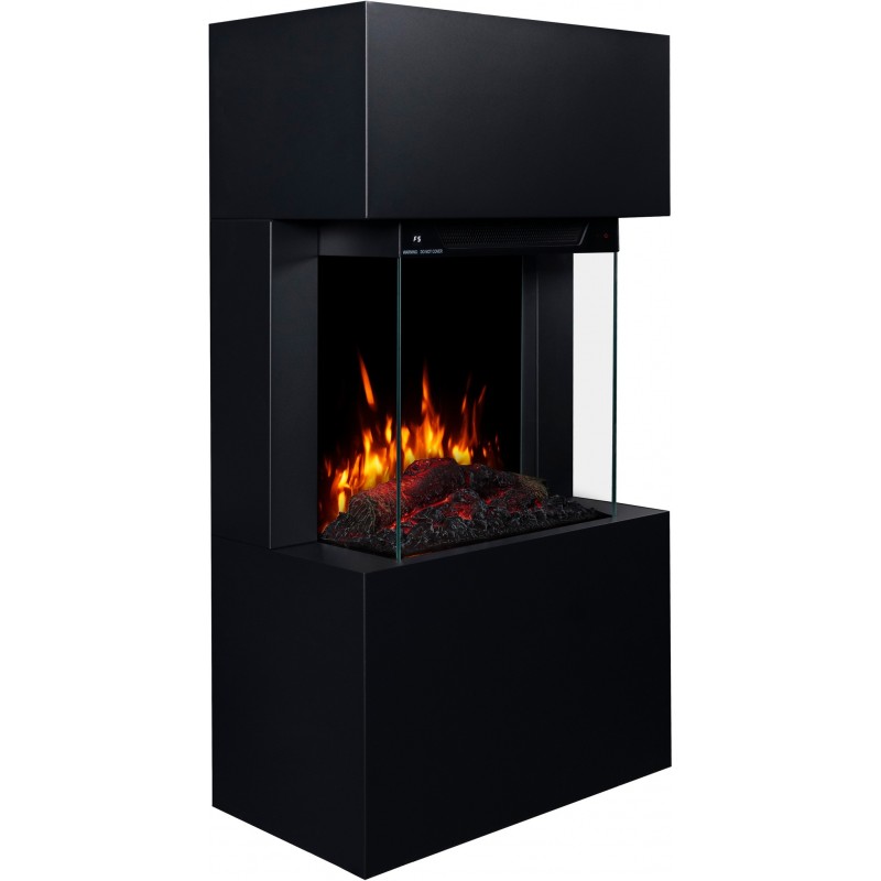 Chimenea eléctrica AFLAMO TEXEL 3D negra + SONIDO