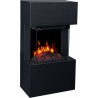 Chimenea eléctrica AFLAMO TEXEL 3D negra + SONIDO