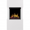 Chimenea eléctrica AFLAMO TEXEL 3D blanca + SONIDO