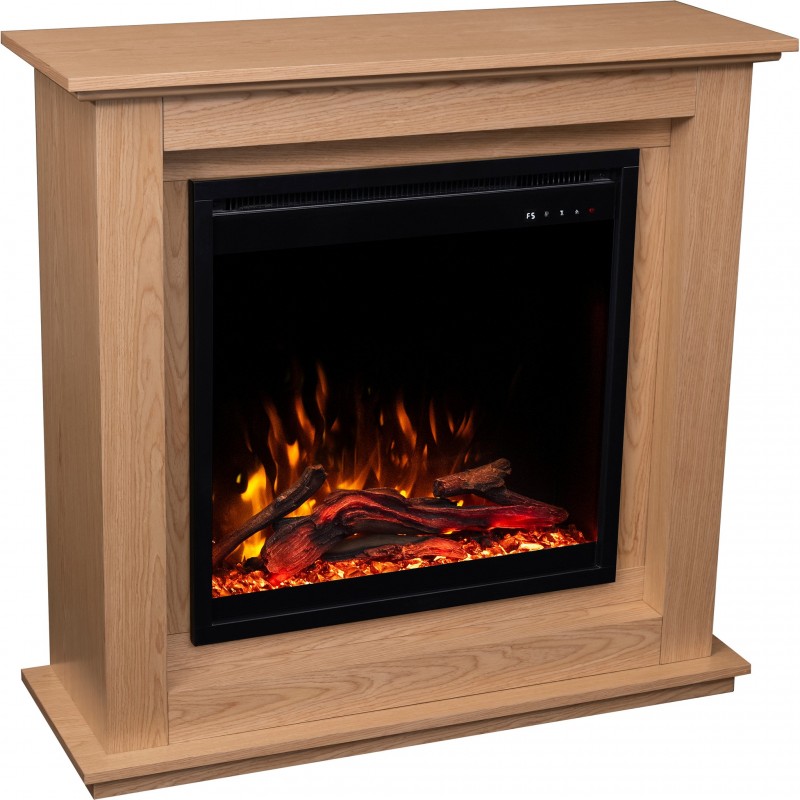 Chimenea eléctrica AFLAMO SUND 3D roble + SONIDO