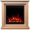 Chimenea eléctrica AFLAMO SUND 3D roble + SONIDO