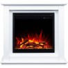 Chimenea eléctrica AFLAMO SUND 3D blanca + SONIDO