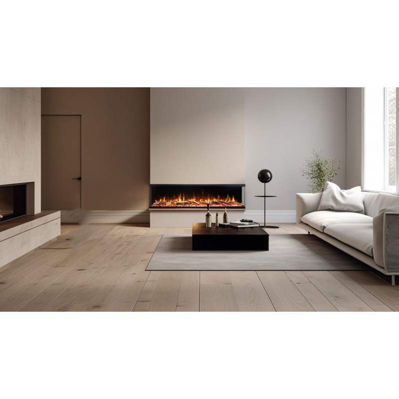 UNIQUE NH 180 cm, Chimenea eléctrica empotrable o de pared, SIN CALEFACCIÓN AFLAMO