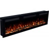 MONARCH Chimenea eléctrica LED empotrada de pared con sonido EmotionFlame