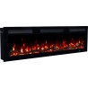 MONARCH Chimenea eléctrica LED empotrada de pared con sonido EmotionFlame