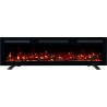 MONARCH Chimenea eléctrica LED empotrada de pared con sonido EmotionFlame