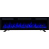 MONARCH Chimenea eléctrica LED empotrada de pared con sonido EmotionFlame
