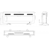 MONARCH Chimenea eléctrica LED empotrada de pared con sonido EmotionFlame