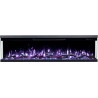 UNITY, Chimenea eléctrica LED de tres lados empotrada en la pared de con sonido EmotionFlame
