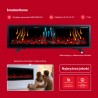 REGAL, Chimenea eléctrica LED empotrada y de pared con sonido EmotionFlame