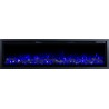 REGAL, Chimenea eléctrica LED empotrada y de pared con sonido EmotionFlame