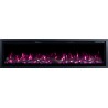 REGAL, Chimenea eléctrica LED empotrada y de pared con sonido EmotionFlame